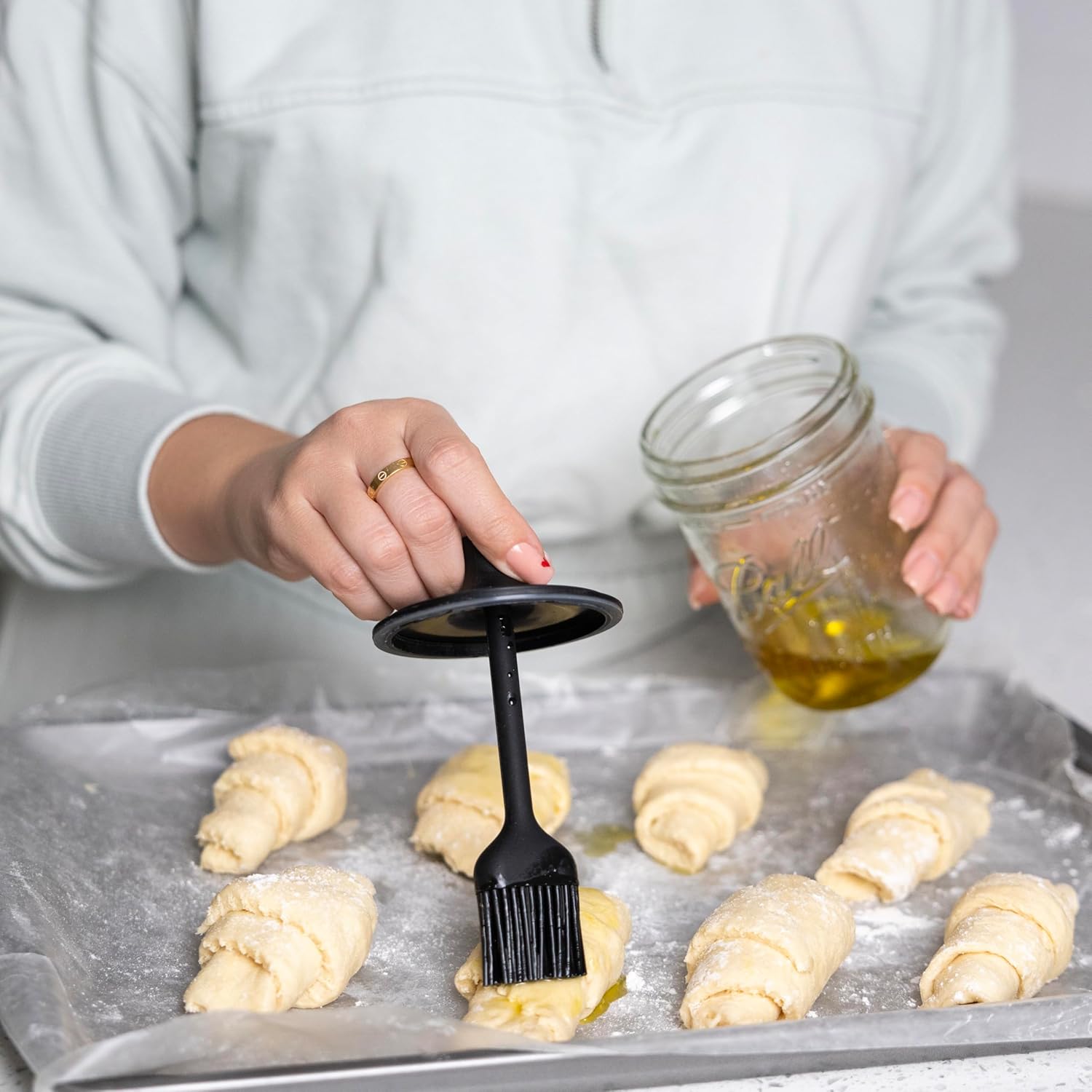 Jarware Wide Mouth Basting Brush Lid