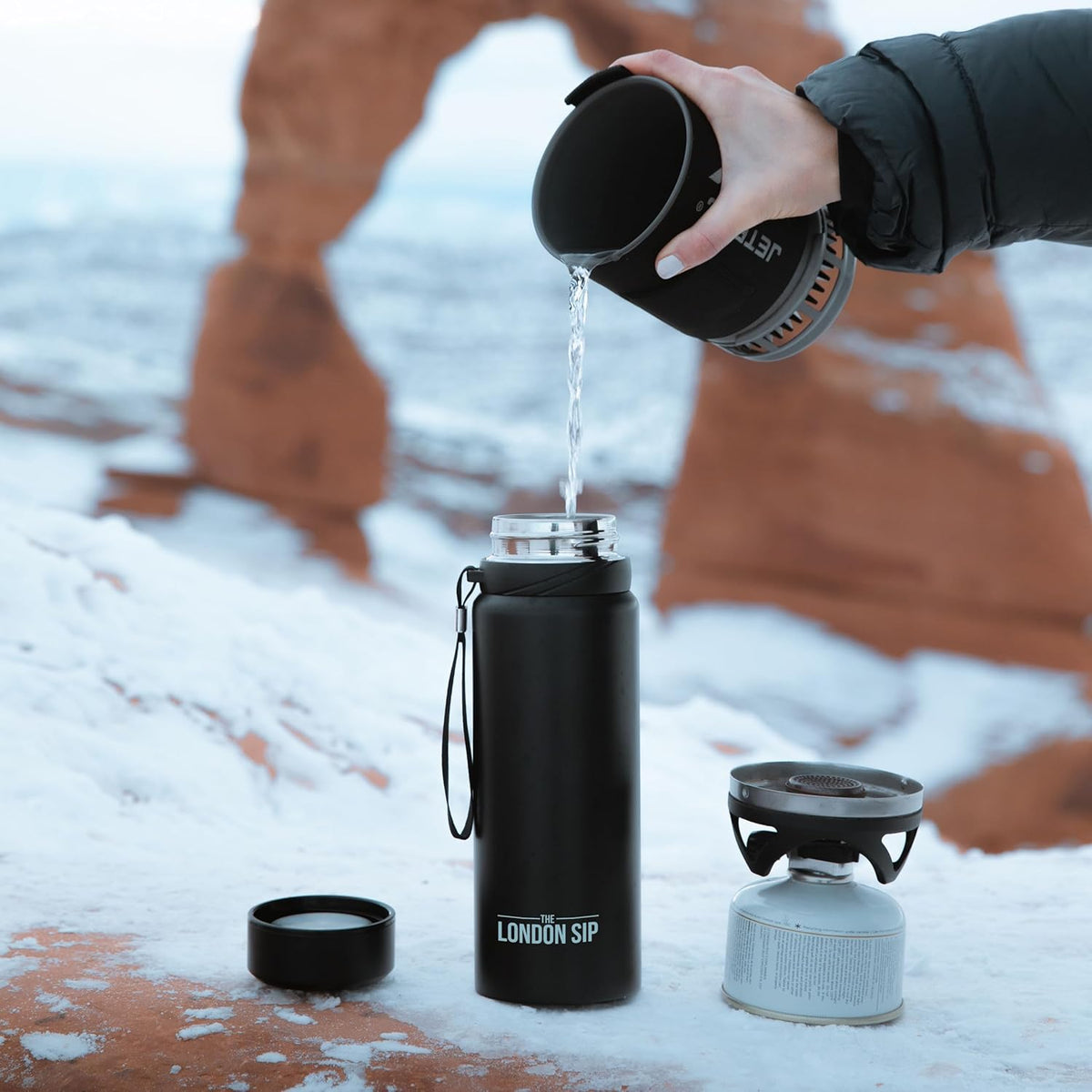 London Sip Tea Infuser Bottle – Black – 25 oz