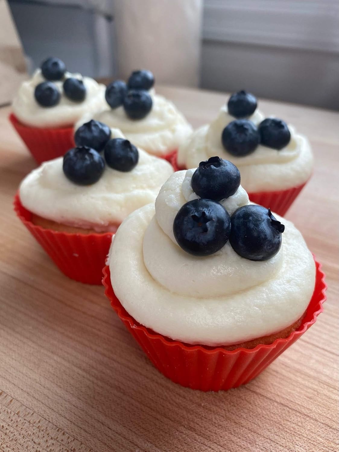Bakelicious Red Silicone Baking Cups Set of 12