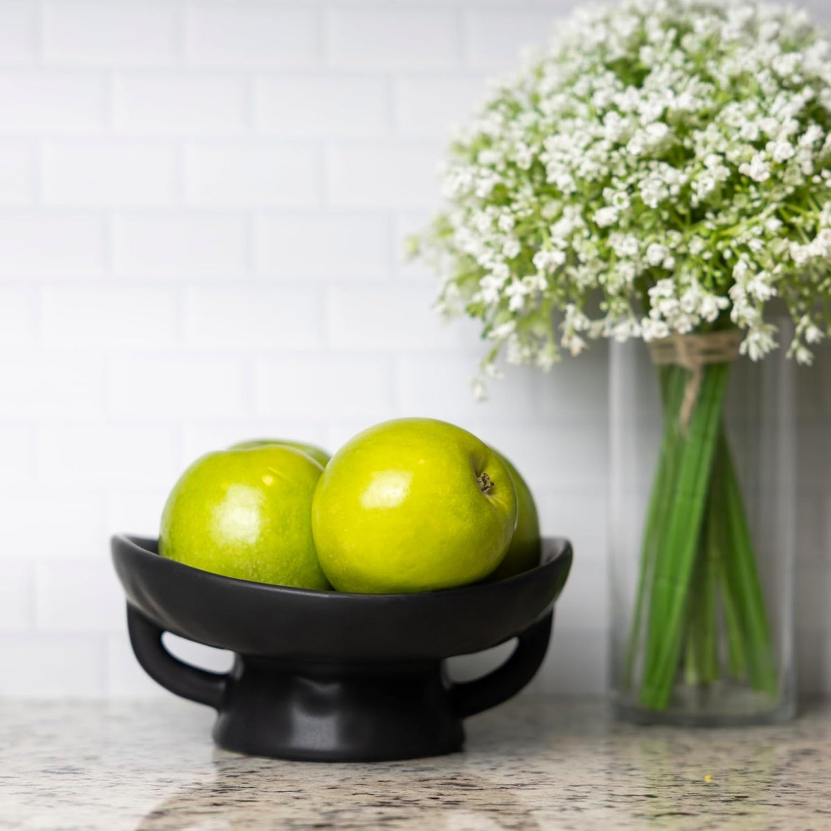 Fox Run Ceramic Fruit Bowl Black