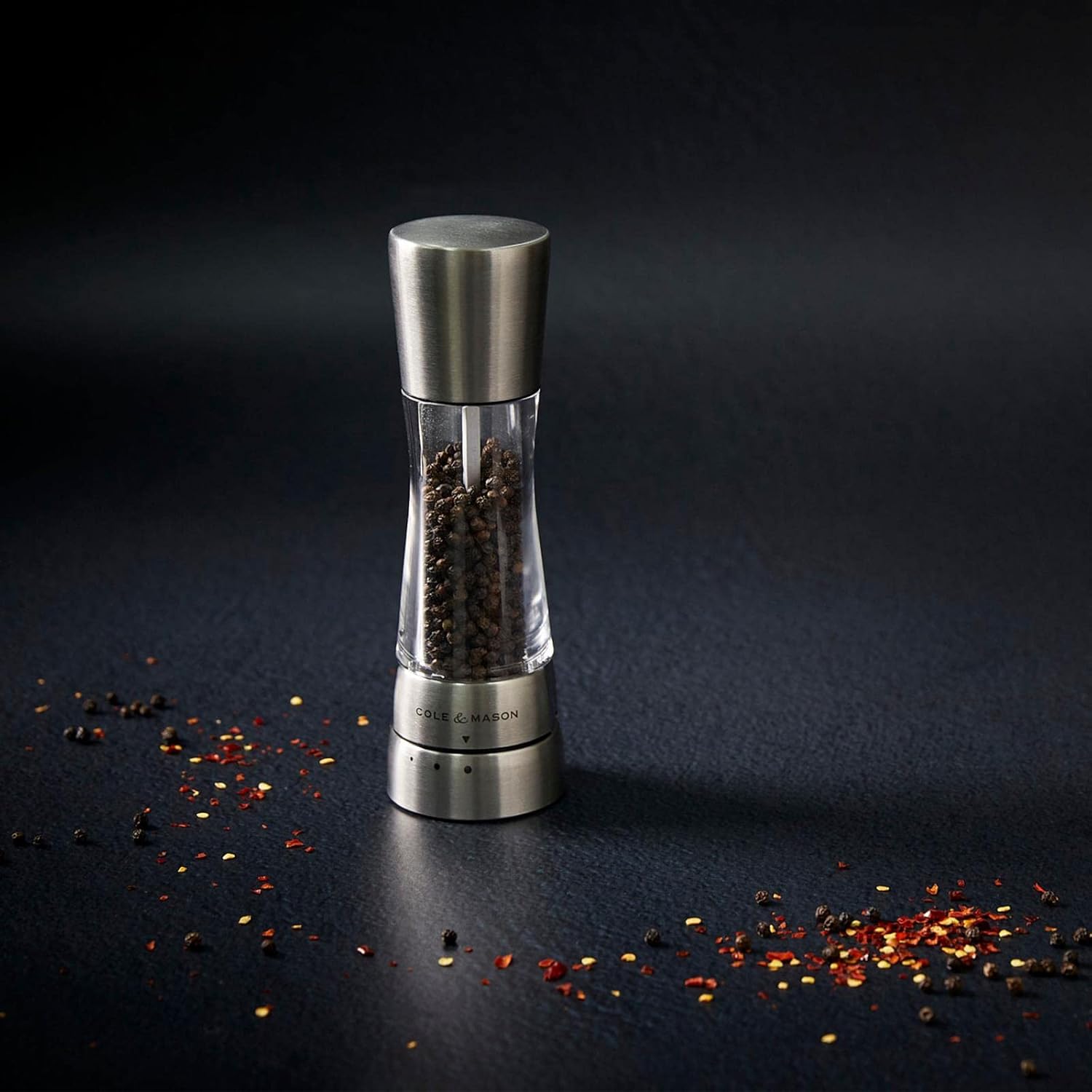 Cole & Mason Derwent Pepper Mill – Stainless Steel – 7.5" / 19 cm