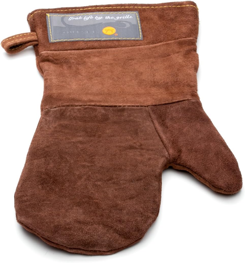 Outset Brown Leather Grill Mitt