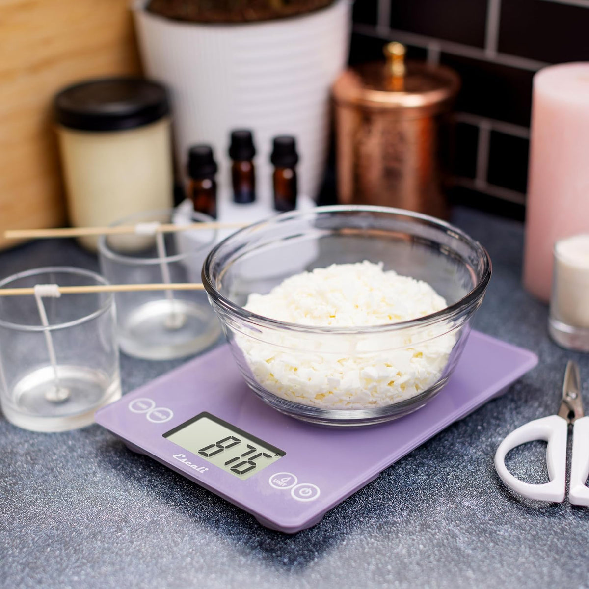 Escali Arti Classic Glass Digital Scale – Classic Violet
