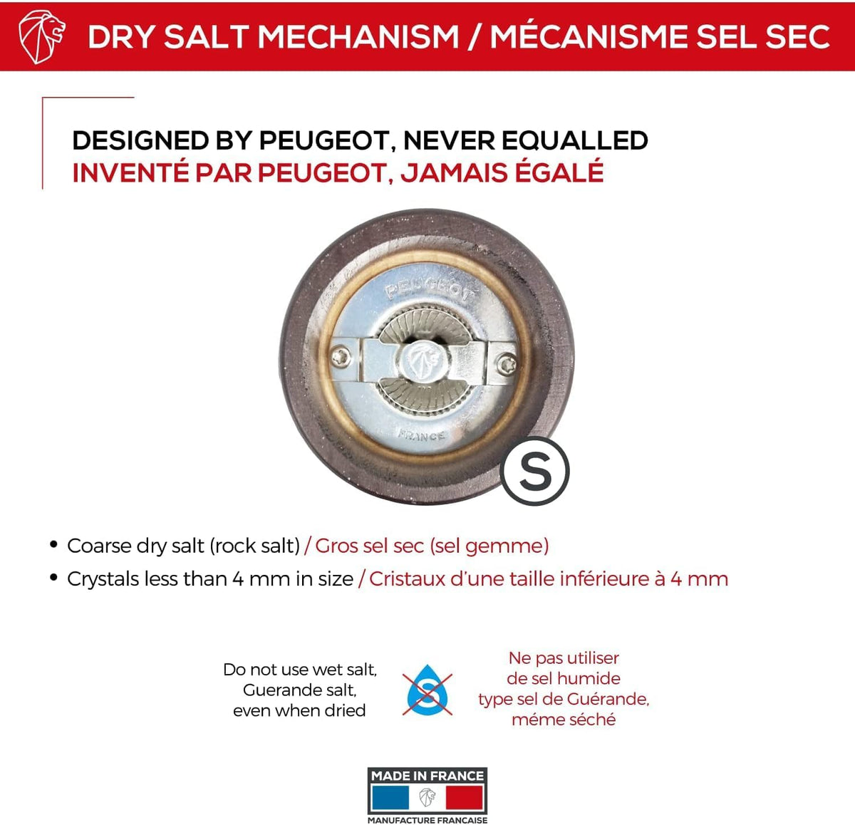 Peugeot Fidji Graphite Salt Mill – 15 cm