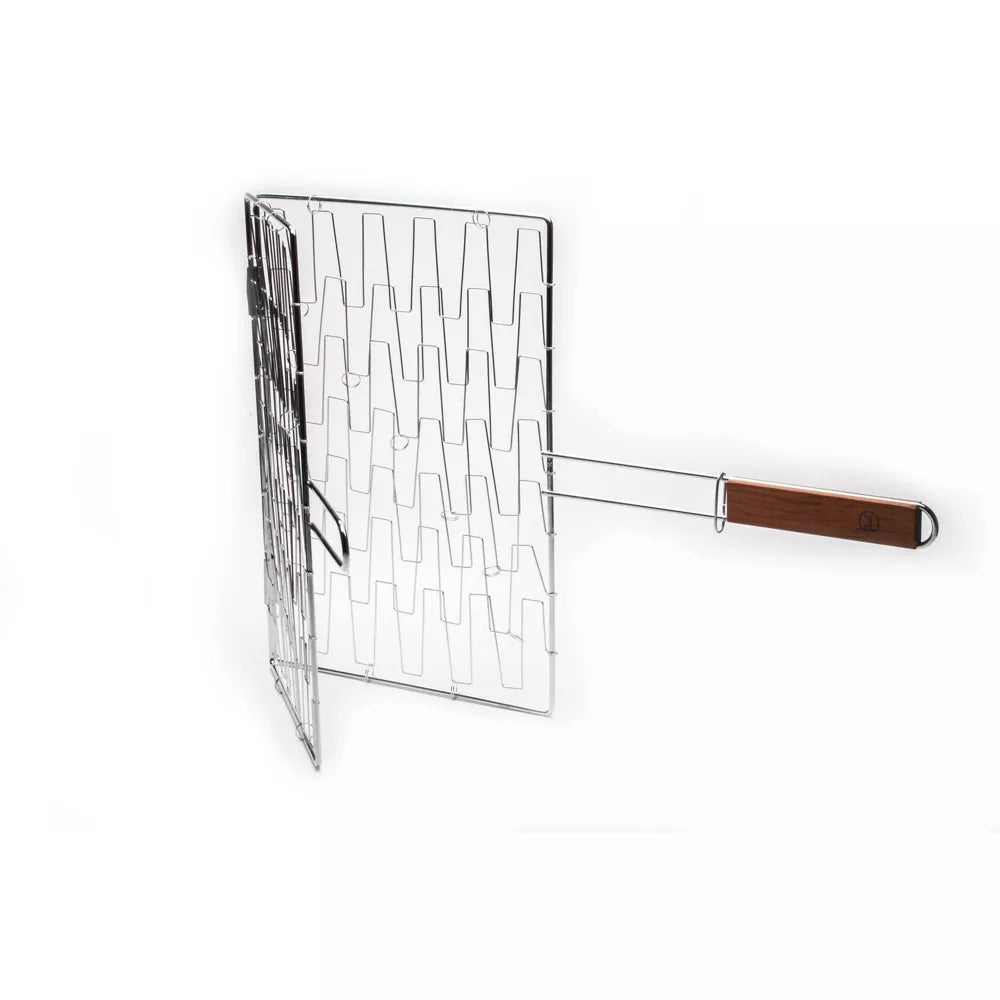 Outset Flexible Grill Basket with Rosewood Handle 25"
