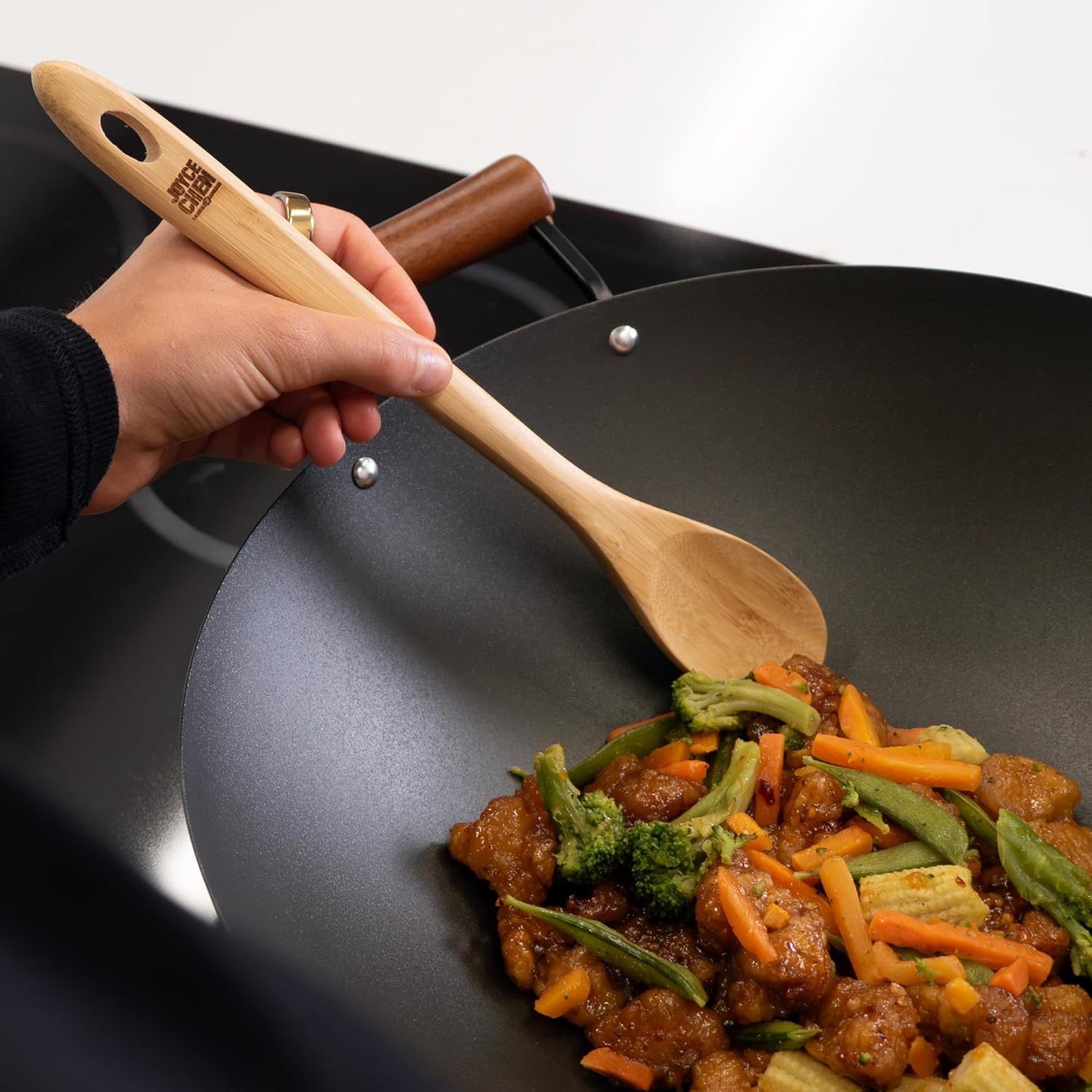 Joyce Chen Burnished Bamboo Mixing Spoon - 12"
