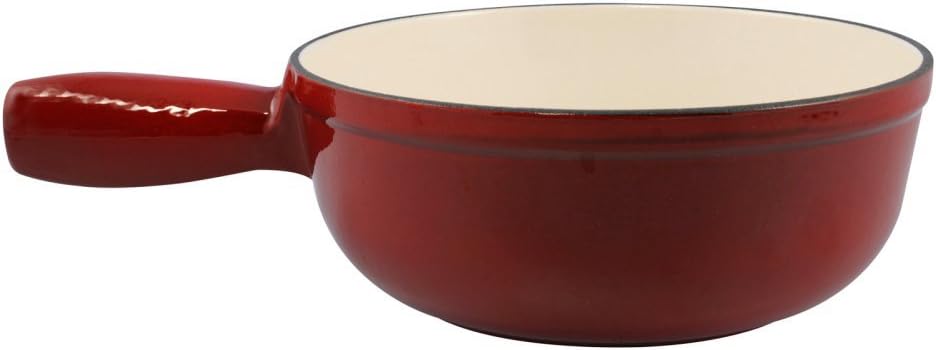 Swissmar Lugano Cast Iron Replacement Fondue Pot – Cherry Red by Kitchen Niche