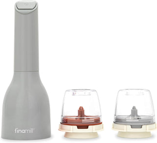 FinaMill Electric Pepper & Spice Grinder with 2 Pods – Stone