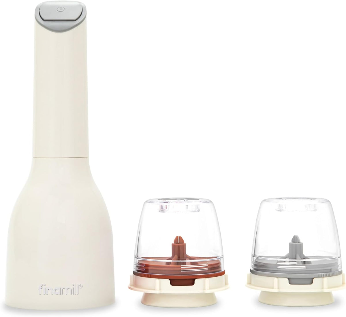FinaMill Electric Pepper &amp; Spice Grinder with 2 Pods – Soft Cream