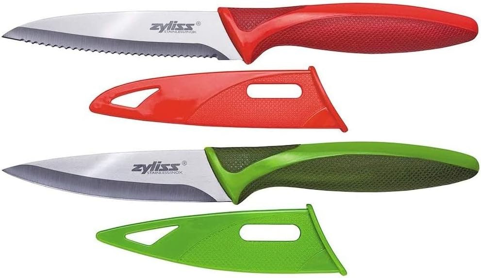Zyliss Paring Knife Value Set – 2pc (Paring / Serrated Paring) by Kitchen Niche