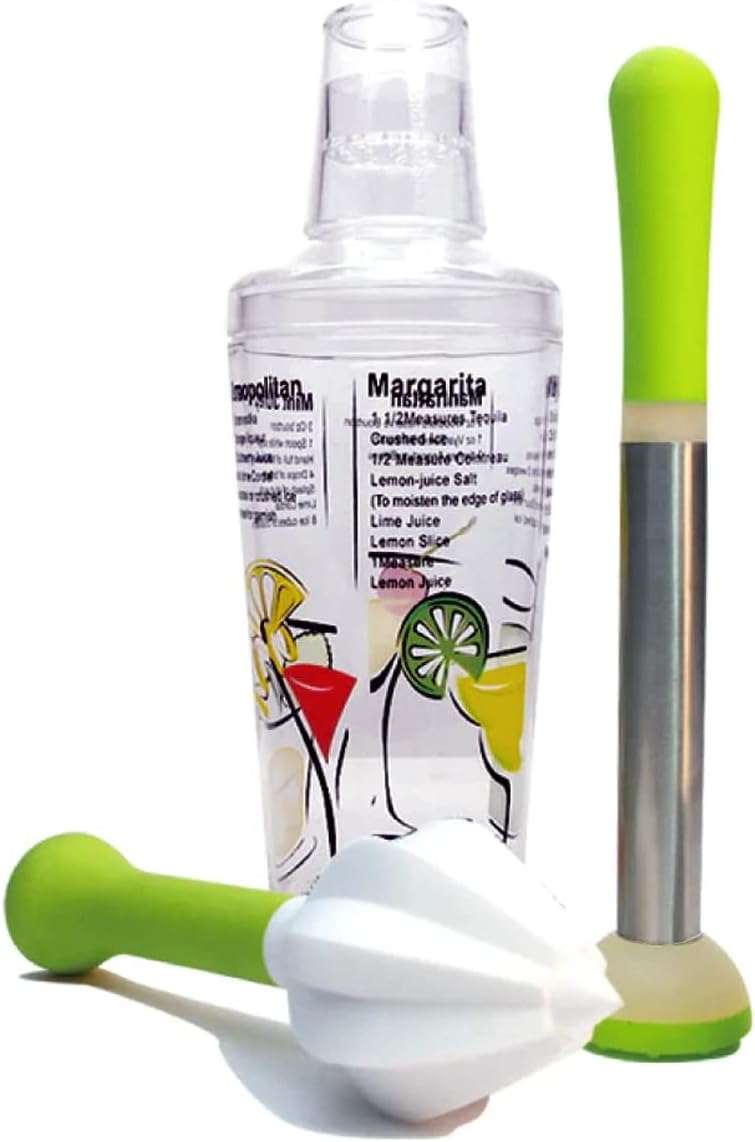 Cuisinox Cocktail Shaker, Muddler &amp; Reamer Set – 500ml by Kitchen Niche