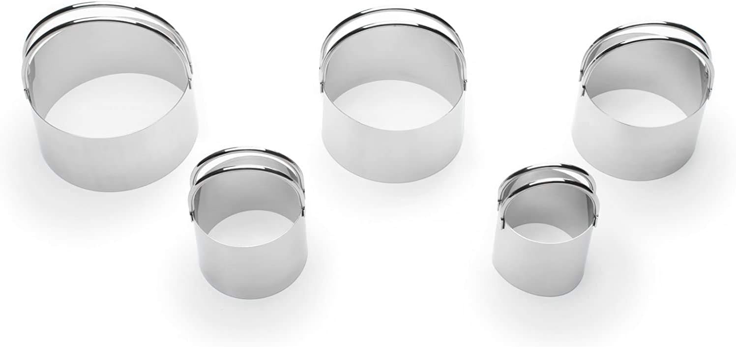 Fox Run Stainless Steel Biscuit Cookie Cutter Set of 5