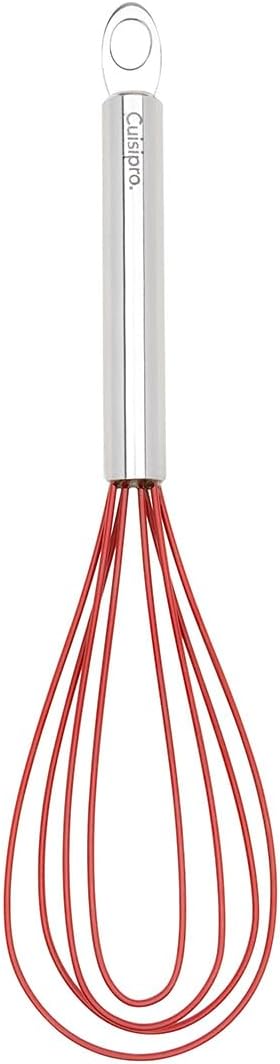 Cuisipro Flat Whisk (4 wires) – 10&quot; / 25.4 cm – Silicone Red Cuisipro by Kitchen Niche
