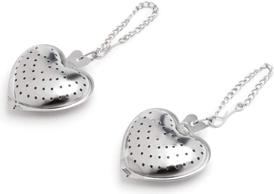 Fox Run Heart Tea Infuser – Set of 2 Stainless Steel by Kitchen Niche