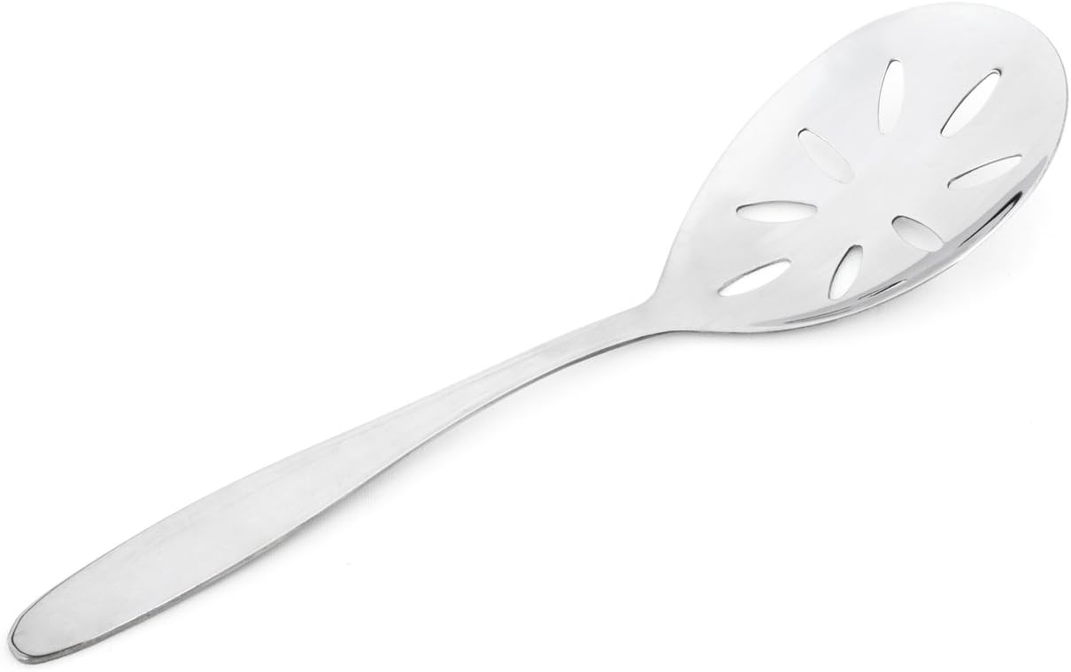 Fox Run Large Stainless Steel Slotted Serving Spoon