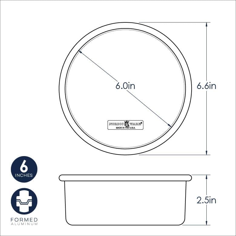 Nordic Ware Naturals 6-Inch Round Layer Cake Pan