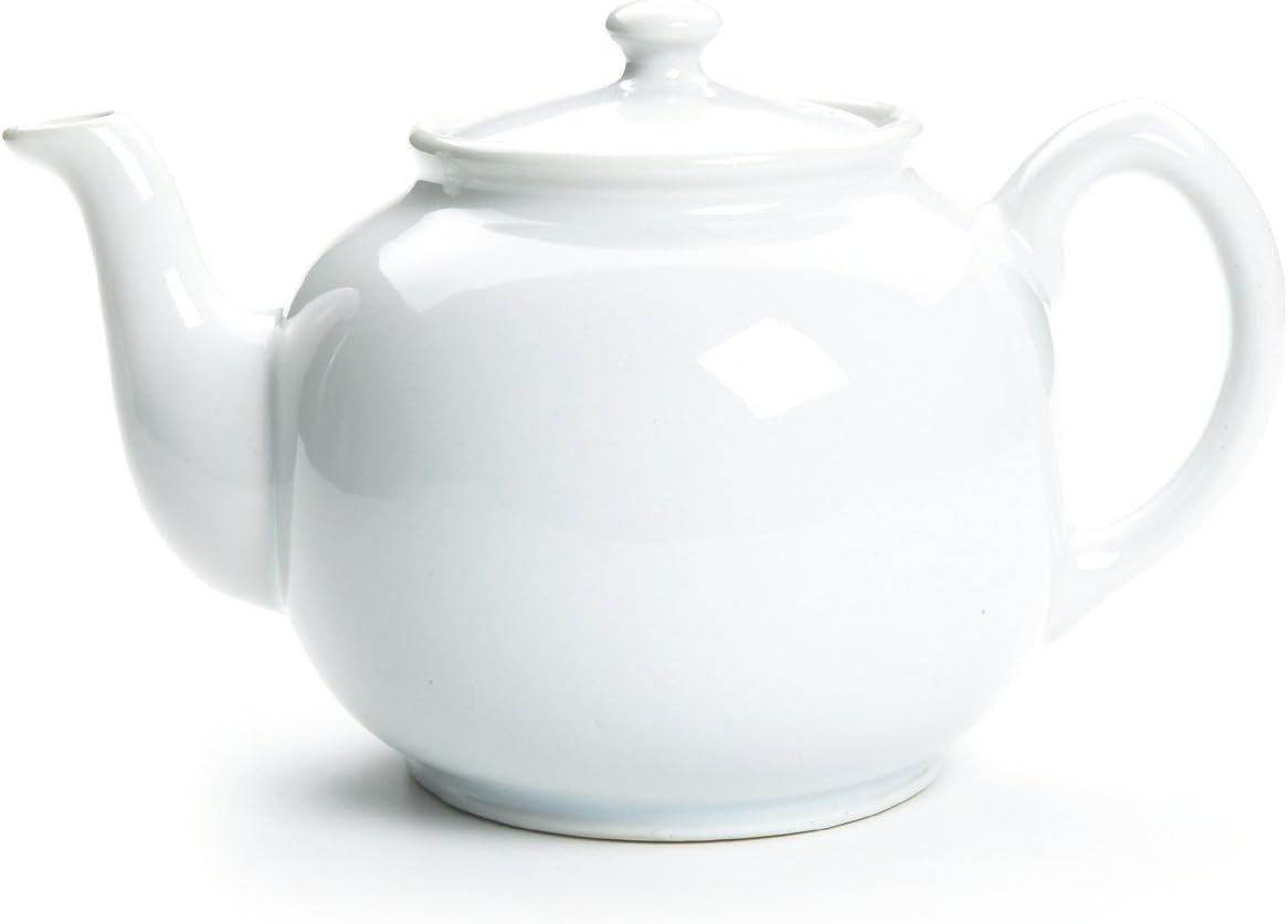 Fox Run White Ceramic Teapot 10-Cup