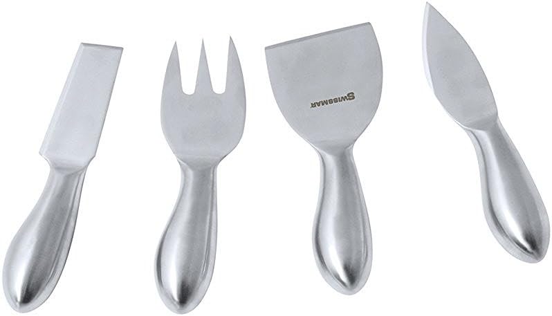 Swissmar Petite 4-Piece Cheese Knife Set – Fork, Parmesan &amp; 2 Knives by Kitchen Niche