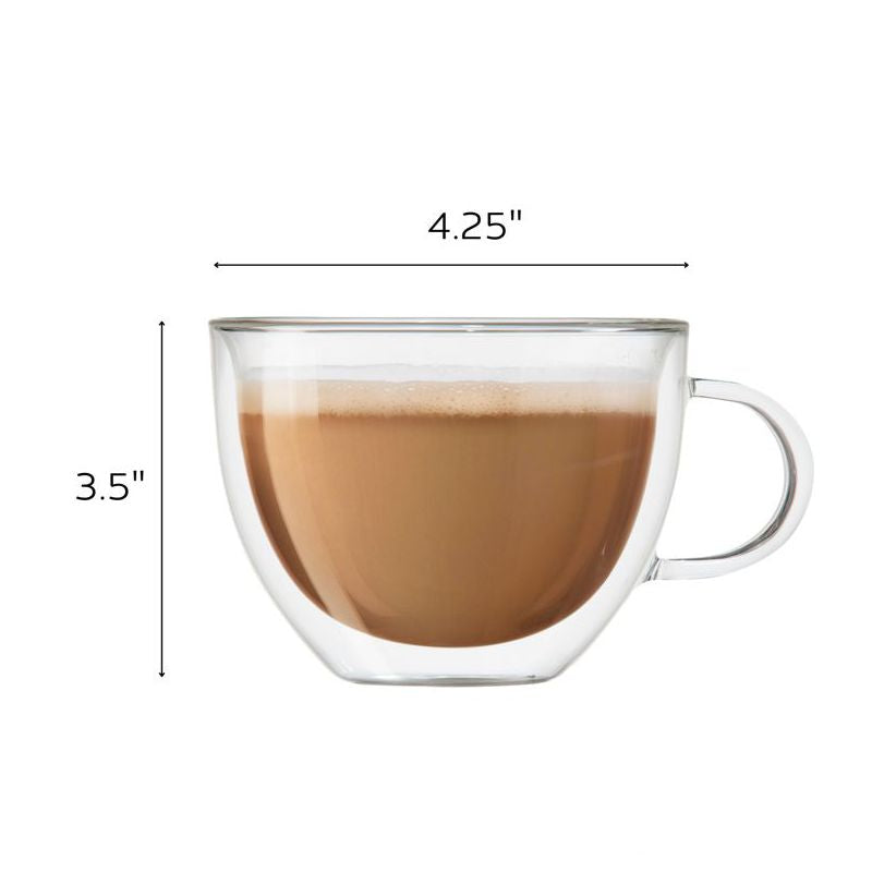 Oggi Set of 2 Double-Wall Latte Cups – 475 ml