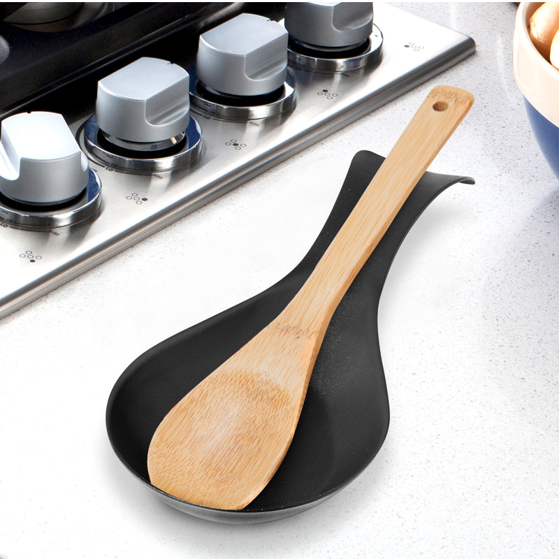 Oggi Curved Spoon Rest – Black
