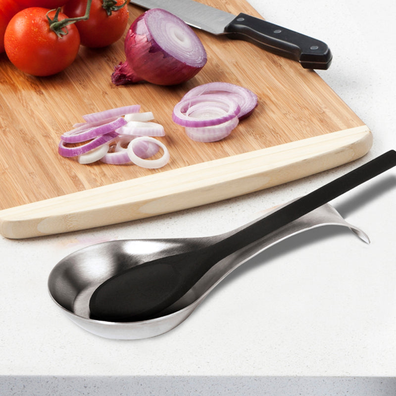 Oggi Curved Spoon Rest – Stainless Steel