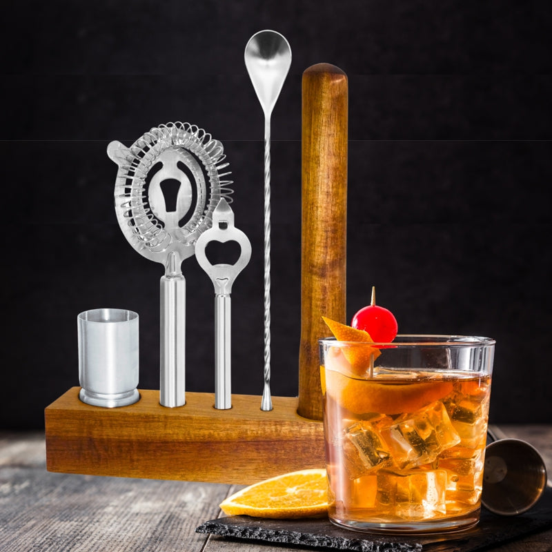 Oggi 6-Piece Bar Set with Stand