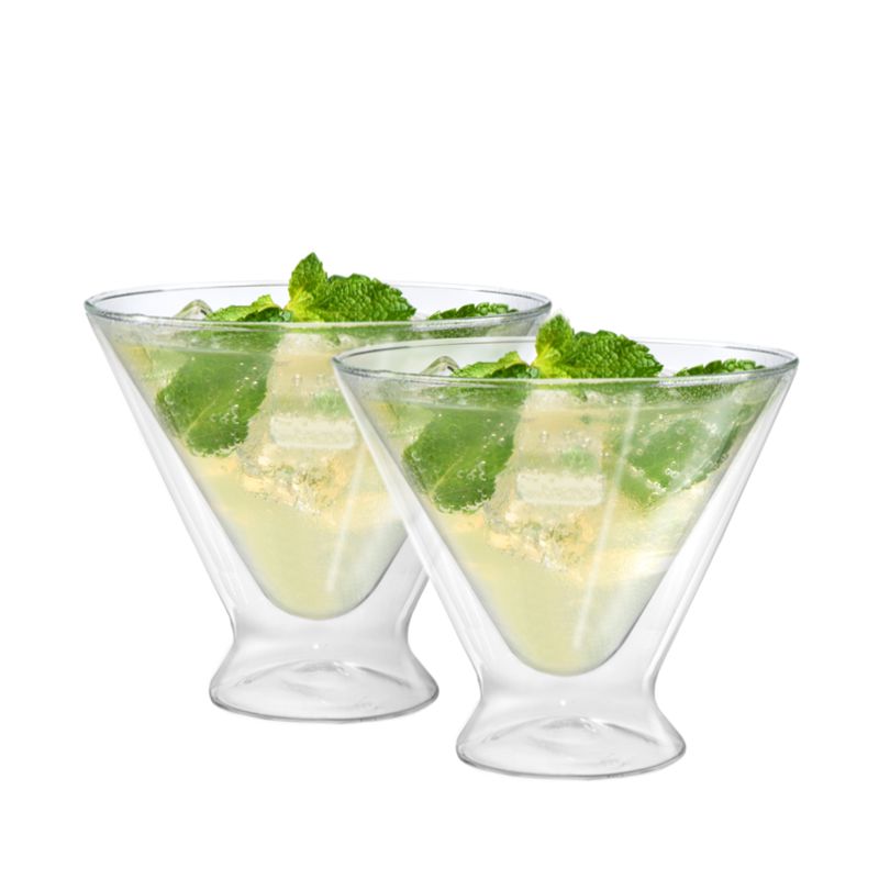 Oggi Set of 2 Double-Wall Martini Glasses