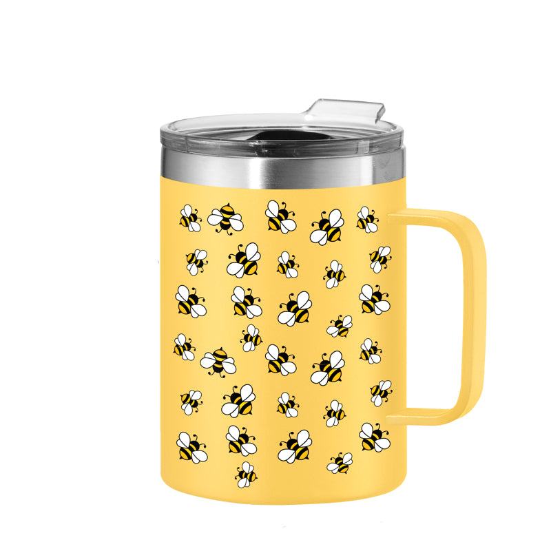 Oggi Bees Thermomug Insulated Double Walled Mug with Lid