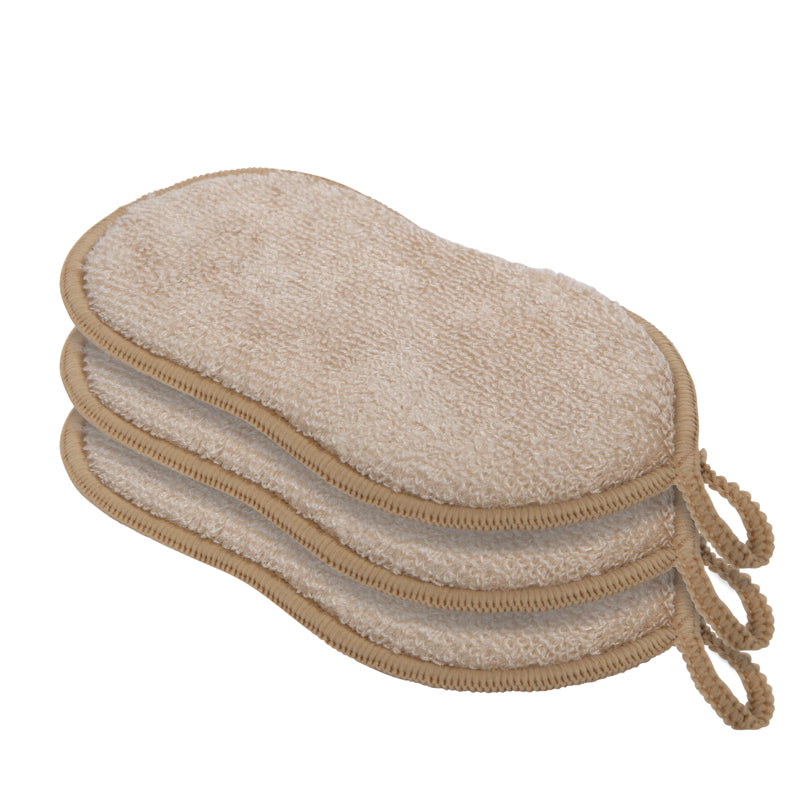 Oggi Bamboo Kitchen Sponges Khaki 3-Pack