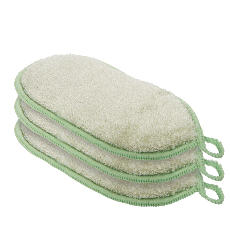 Oggi Bamboo Kitchen Sponges Sage 3-Pack