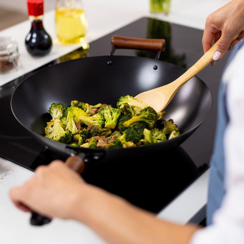 Joyce Chen Classic Series 14-Inch Carbon Steel Ceramic Nonstick Stir Fry Pan Joyce Chen by Kitchen Niche