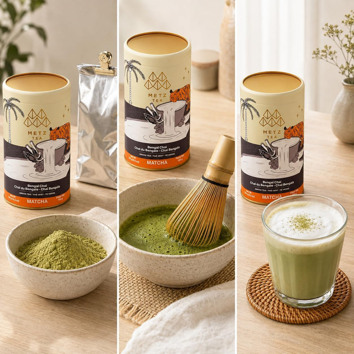Metropolitan Tea Bengal Club Chai Green Tea Matcha