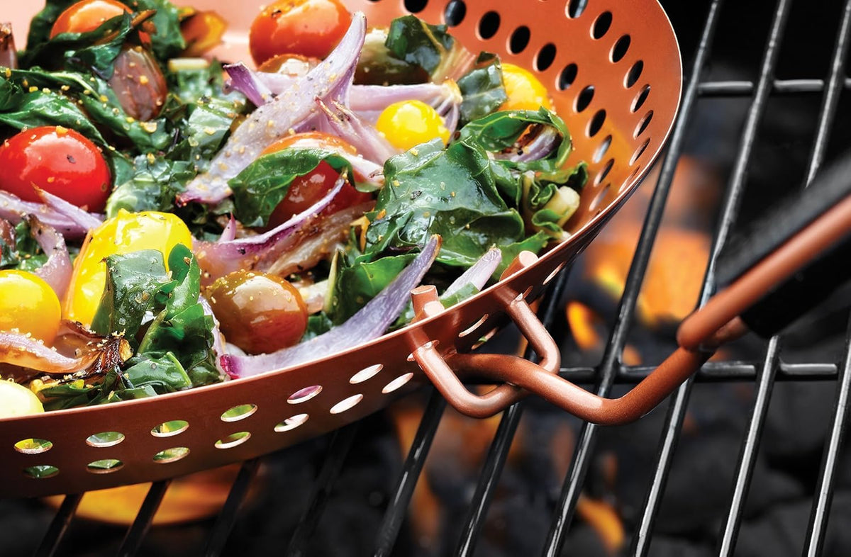 Outset Copper Nonstick Grill Skillet 12"