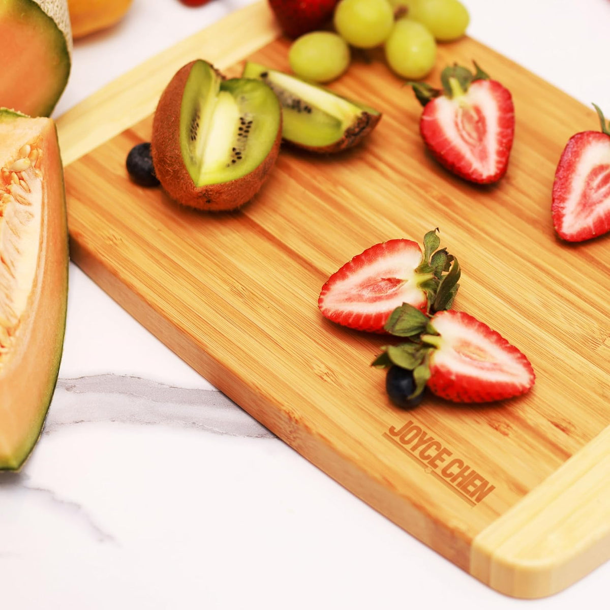 Joyce Chen Extra Large Burnished Bamboo Cutting Board – 12 x 18"