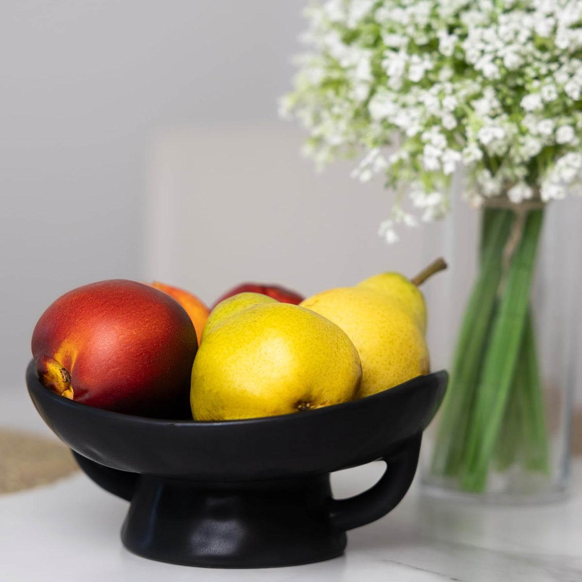 Fox Run Ceramic Fruit Bowl Black