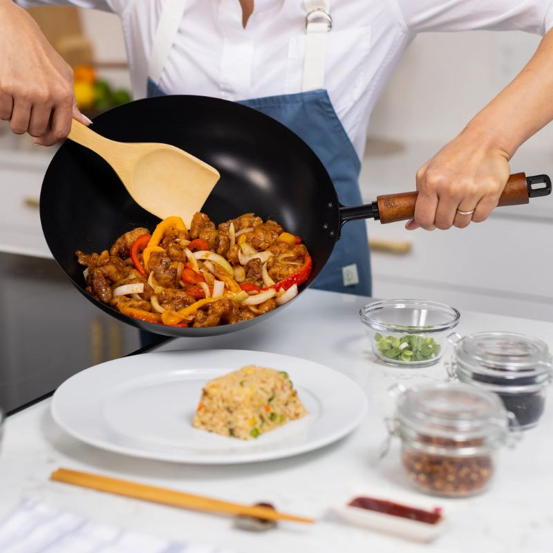 Joyce Chen Classic Series 12-Inch Carbon Steel Ceramic Nonstick Stir Fry Pan Joyce Chen by Kitchen Niche