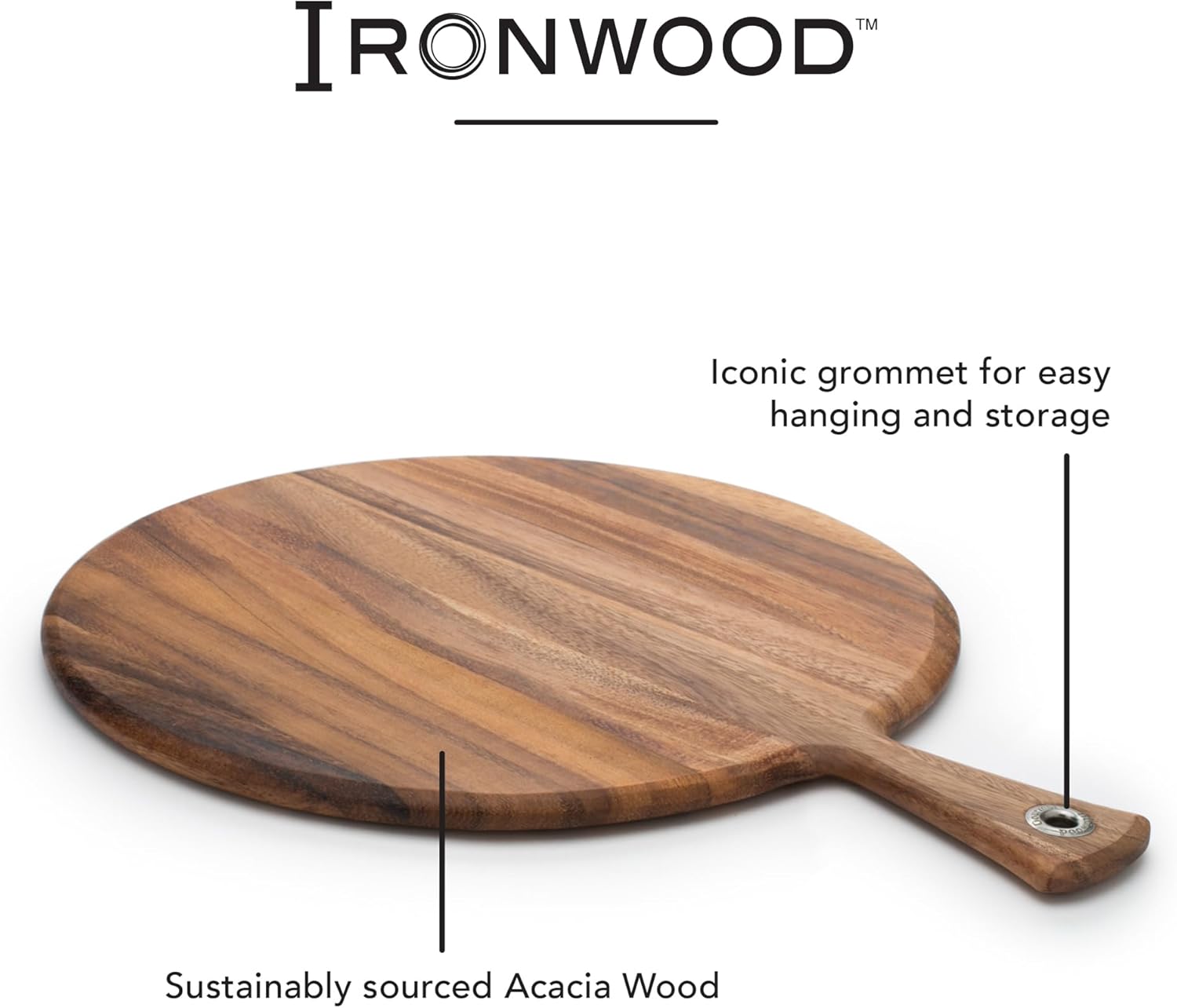 Ironwood Provencale XL Acacia Wood Charcuterie Paddle Board