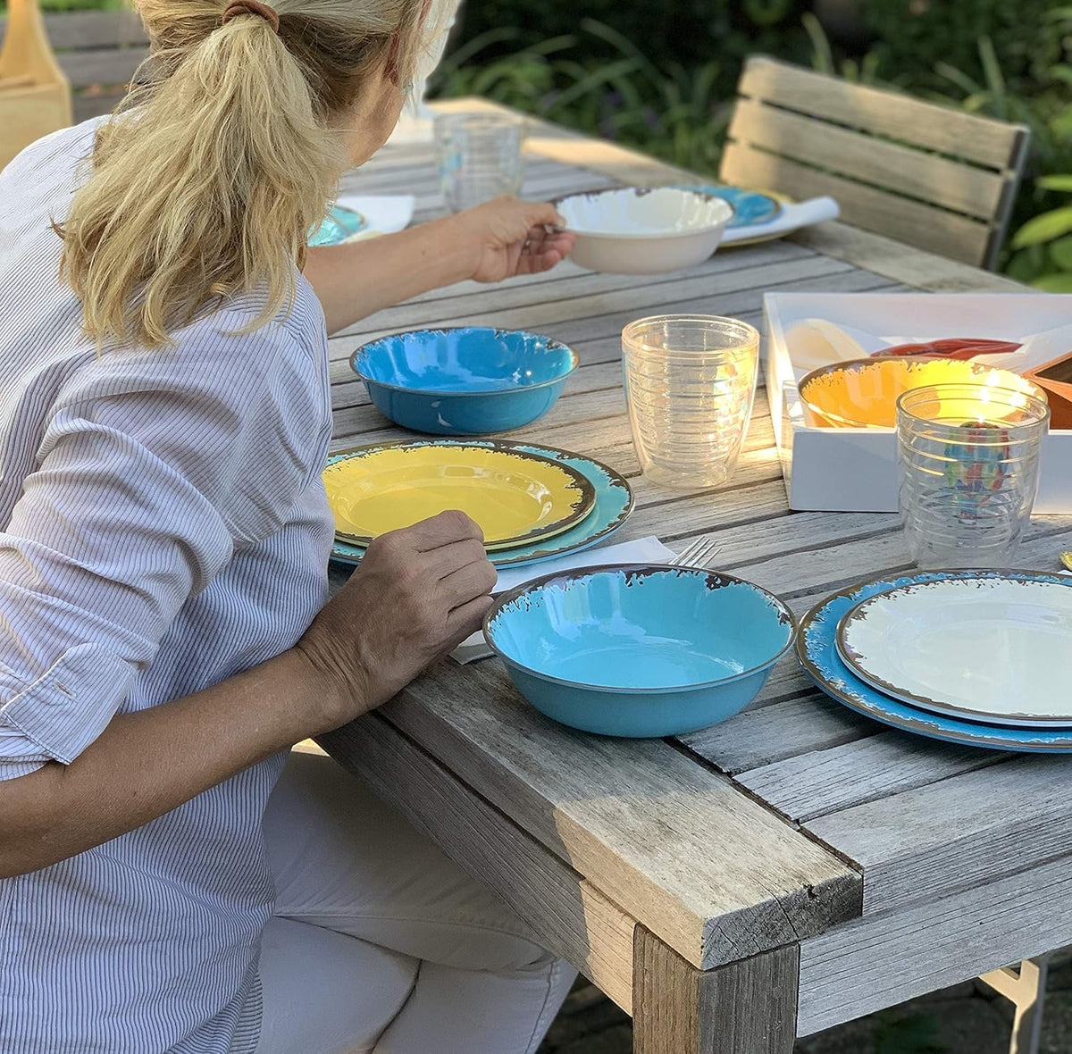 Fox Run Melamine Dinnerware Set, 12 Piece