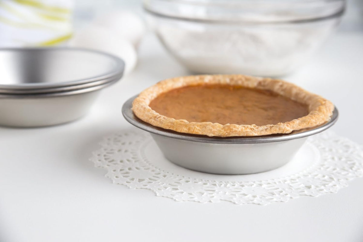 Fox Run Tinplated Steel Set of 4 Pie Pans 5 Inch