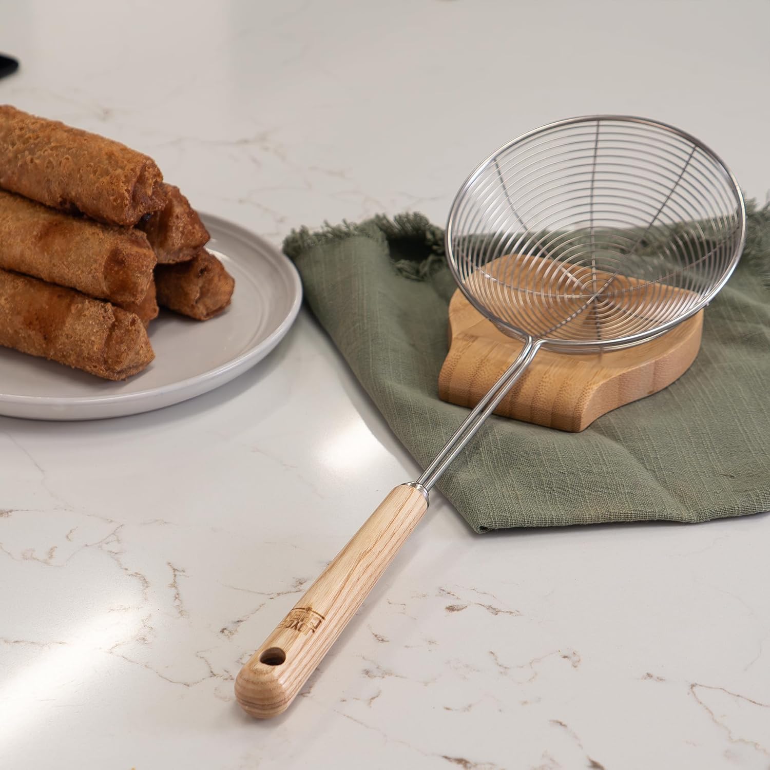 Joyce Chen Deluxe Stainless Steel Spider Strainer – 5"