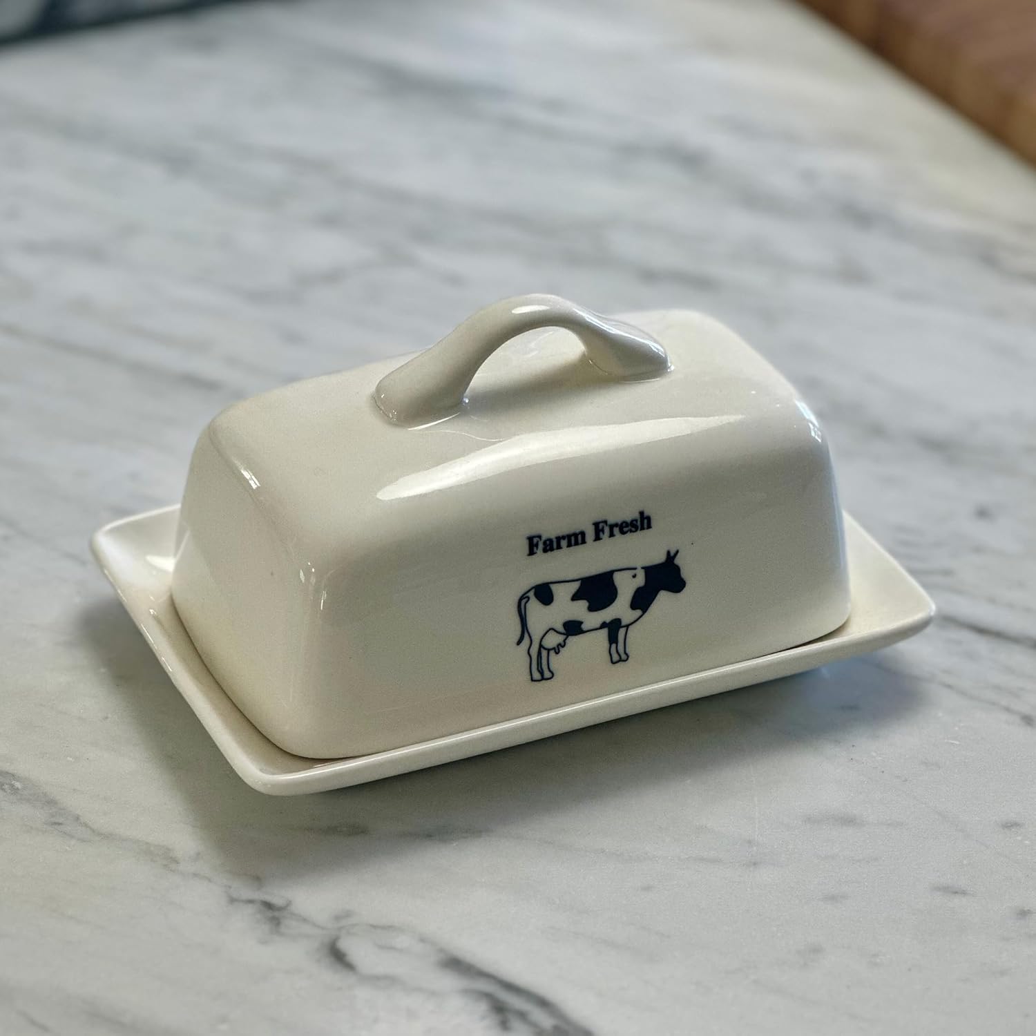 Fox Run Ceramic Butter Dish Cow
