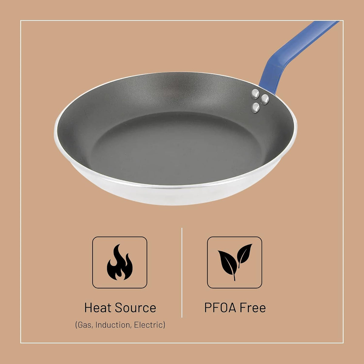 De Buyer Choc Round Non-Stick Fry Pan with Blue Handle – 28 cm
