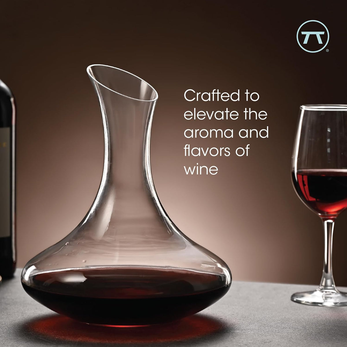 Outset Large Glass Wine Decanter