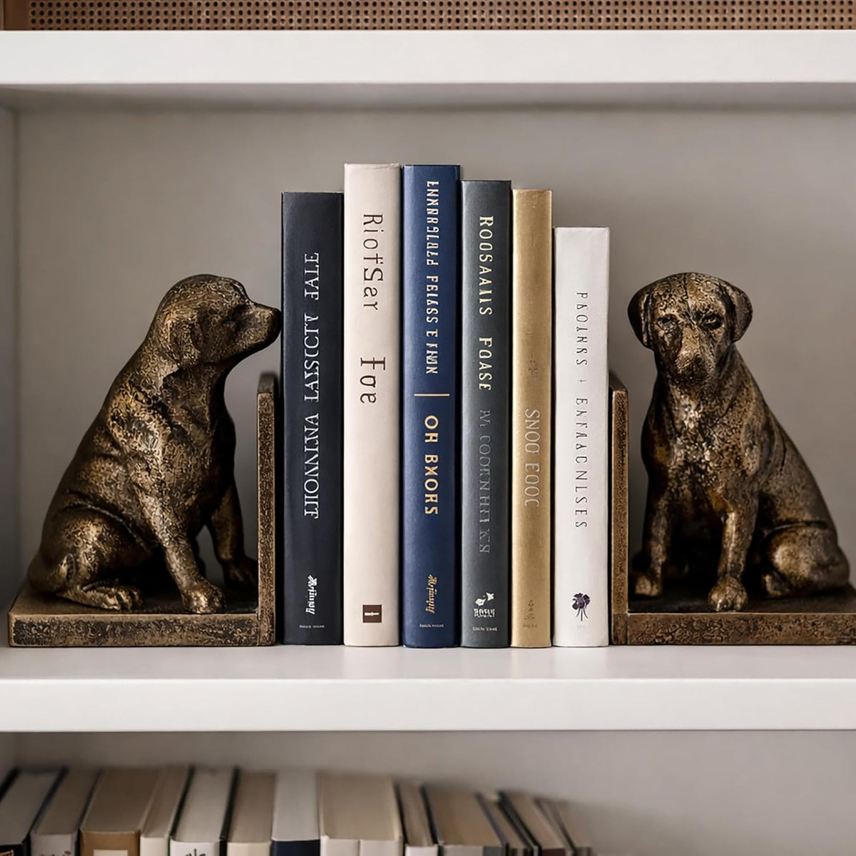 Fox Run Gold Dog Iron Bookends, Set of 2