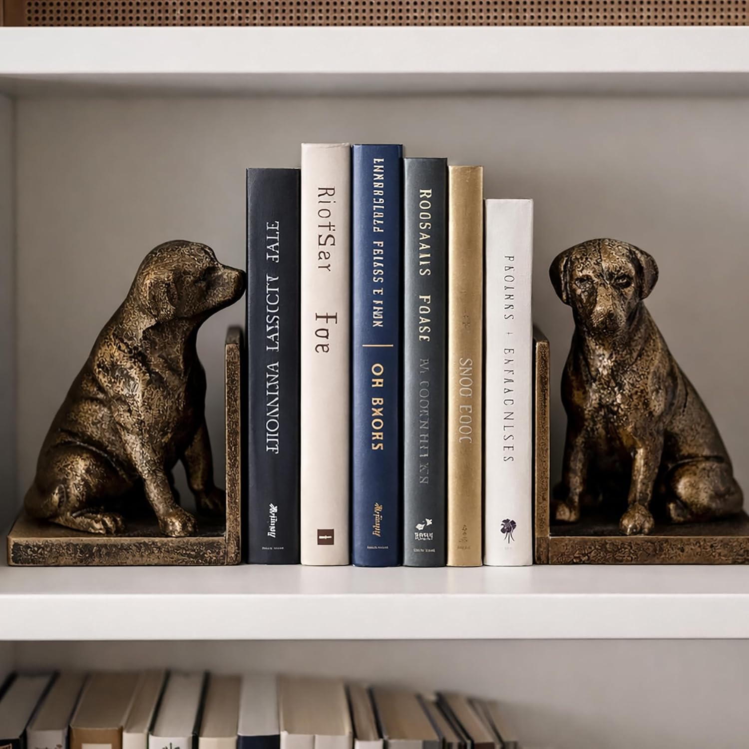 Fox Run Gold Dog Iron Bookends, Set of 2