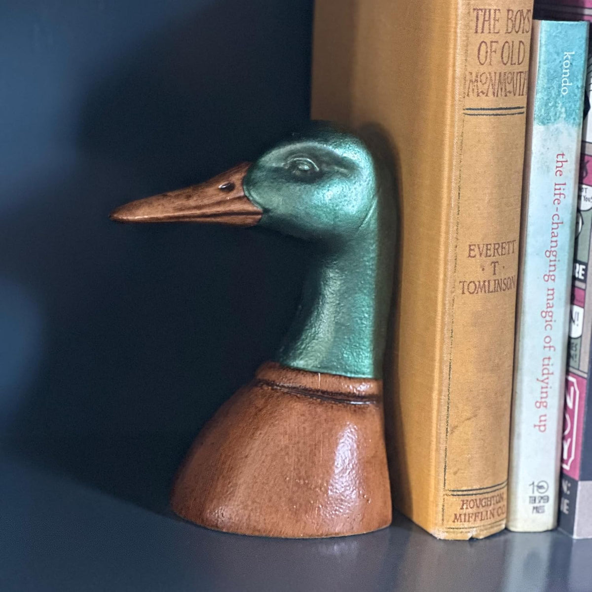Fox Run Duck Head Iron Bookends, Set of 2