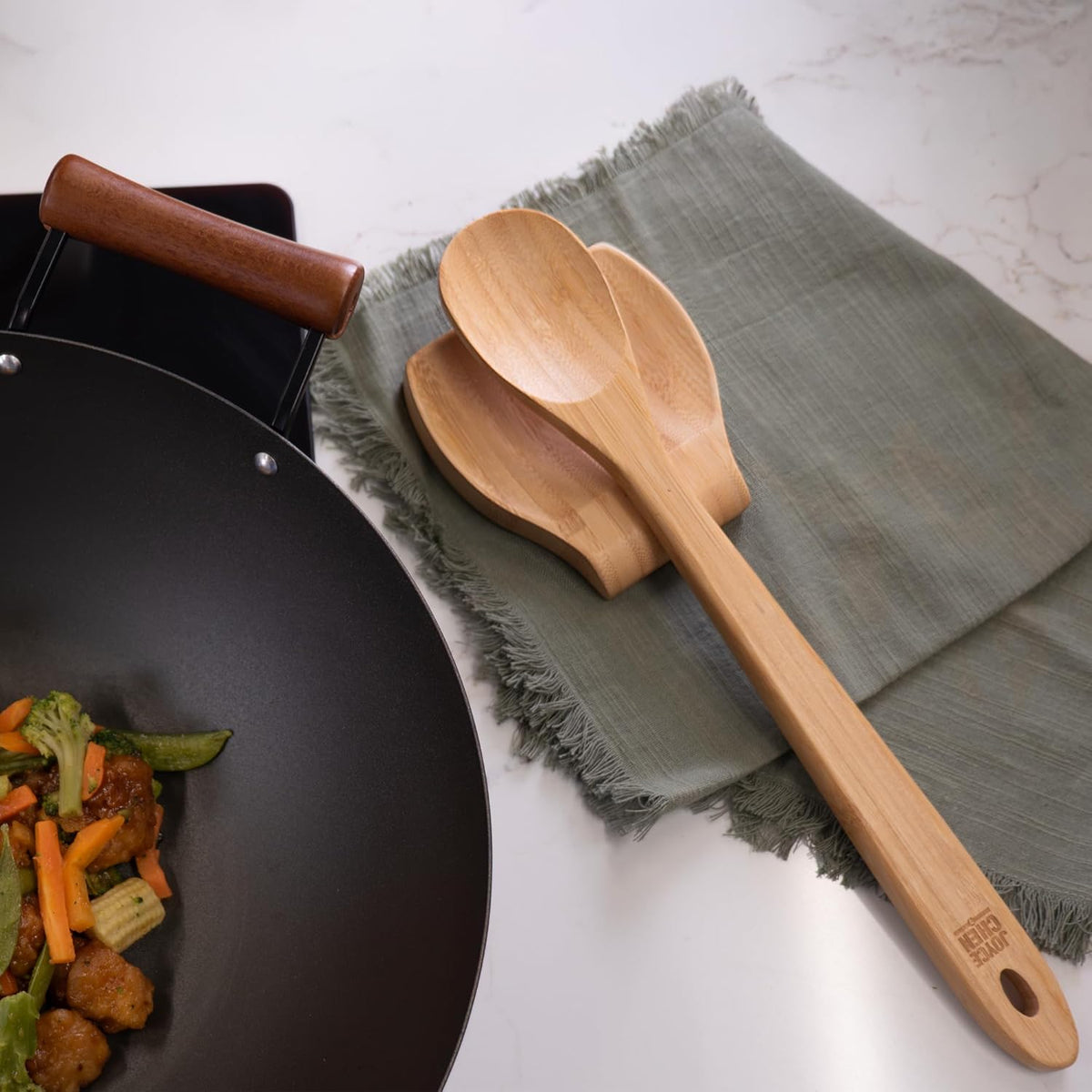 Joyce Chen Burnished Bamboo Mixing Spoon – 15"