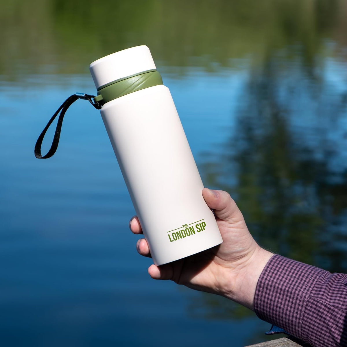 London Sip Tea Infuser Bottle – Safari Beige – 25 oz