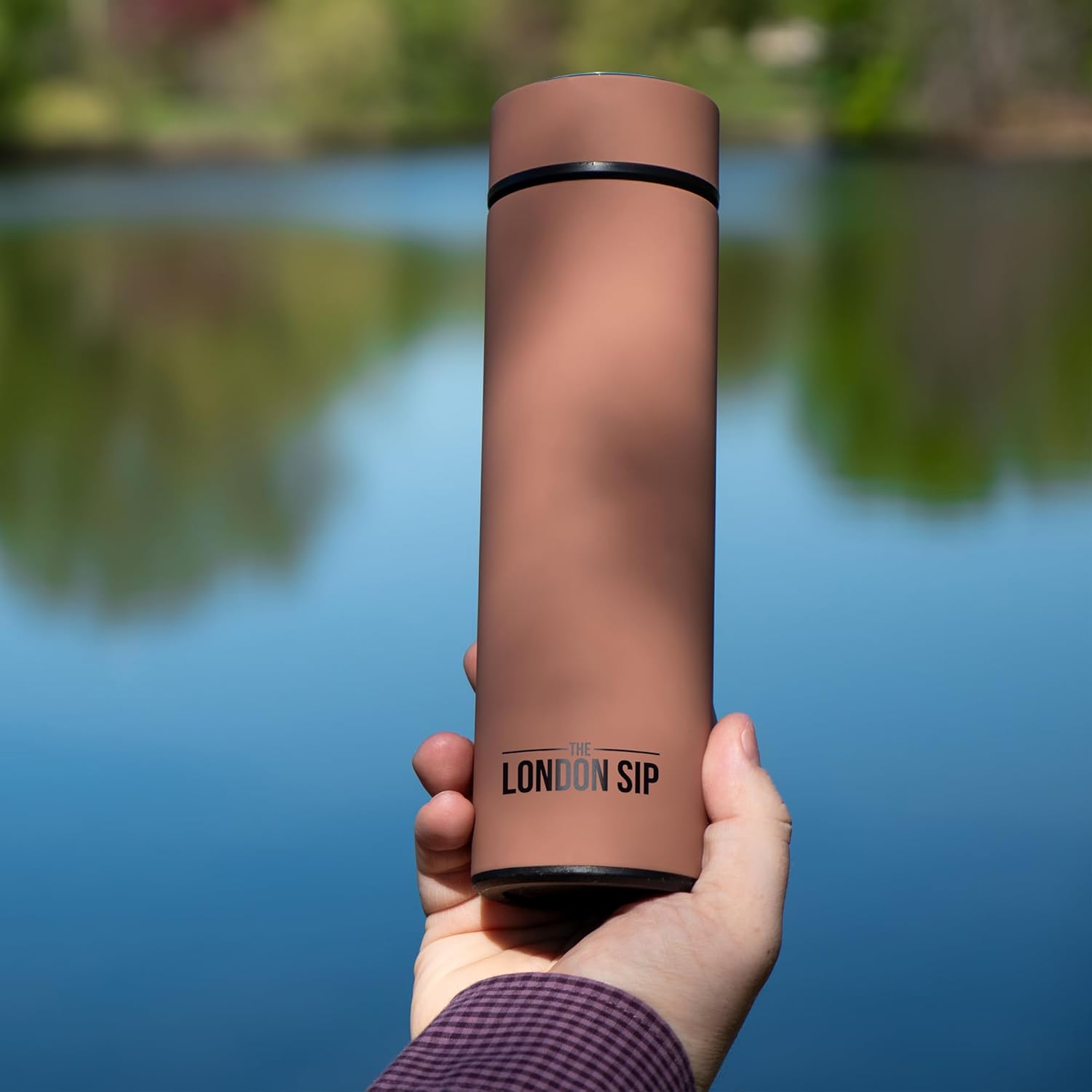 London Sip Tea Infuser Bottle – Mocha Brown – 16 oz
