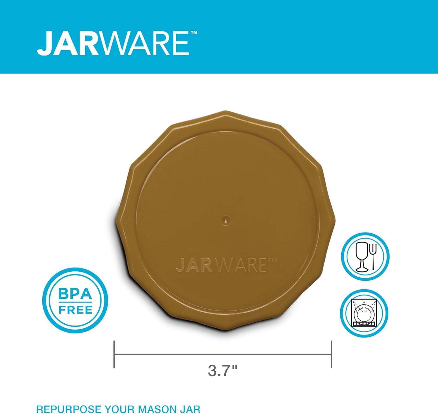 Jarware Multicolor Mason Jar Lids Set of 4